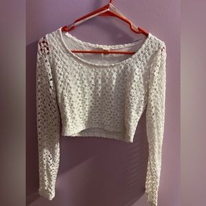 Long sleeve Forever 21 lace crop top